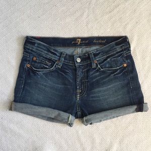 7 for All Mankind Low Rise Cut Off 90's Denim Shorts